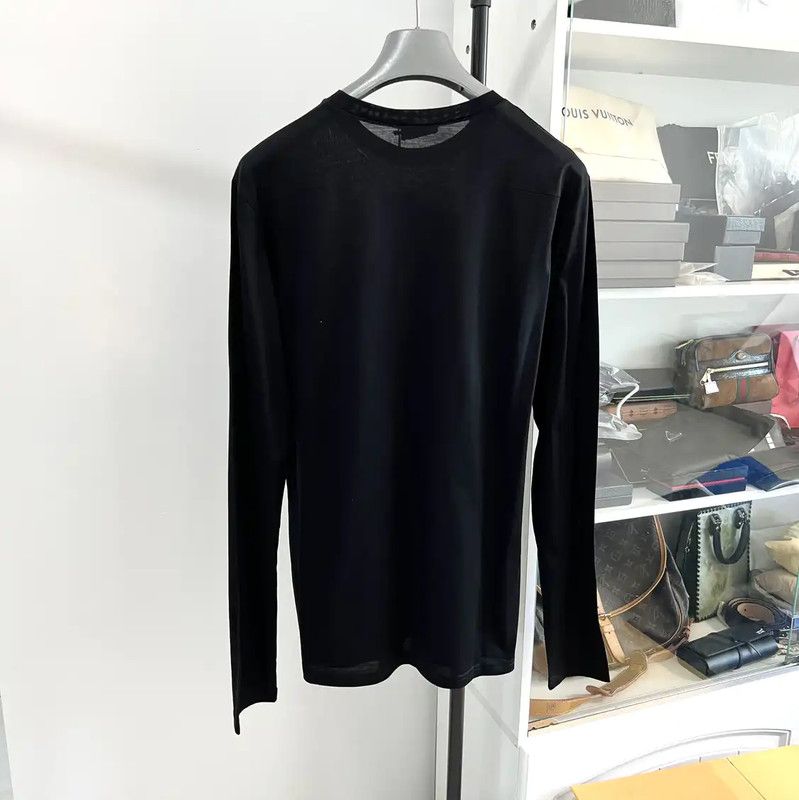 Dior Dior Men's Black Printed Long Sleeve T-Shirt 0089 Size US S / EU 44-46 / 1 - 5 Thumbnail