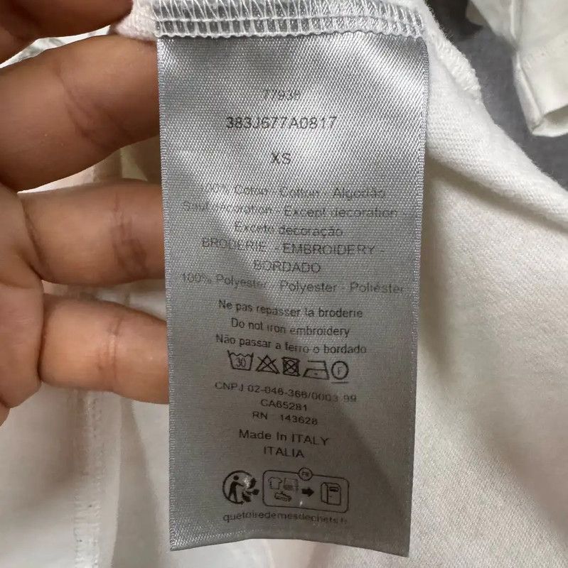 Dior Dior Men's White Cotton T-Shirt with Dog Print 0089 Size US XS / EU 42 / 0 - 5 Thumbnail