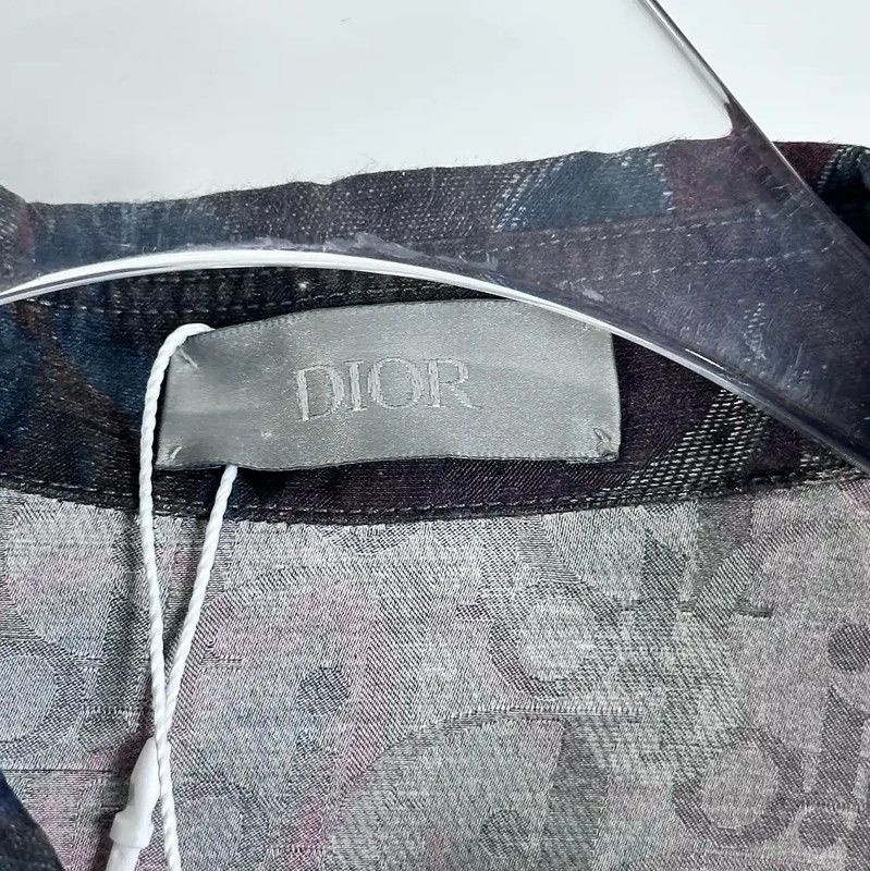 Dior Dior Gray Silk Blend Short Sleeve Shirt 0089 Size US L / EU 52-54 / 3 - 3 Thumbnail