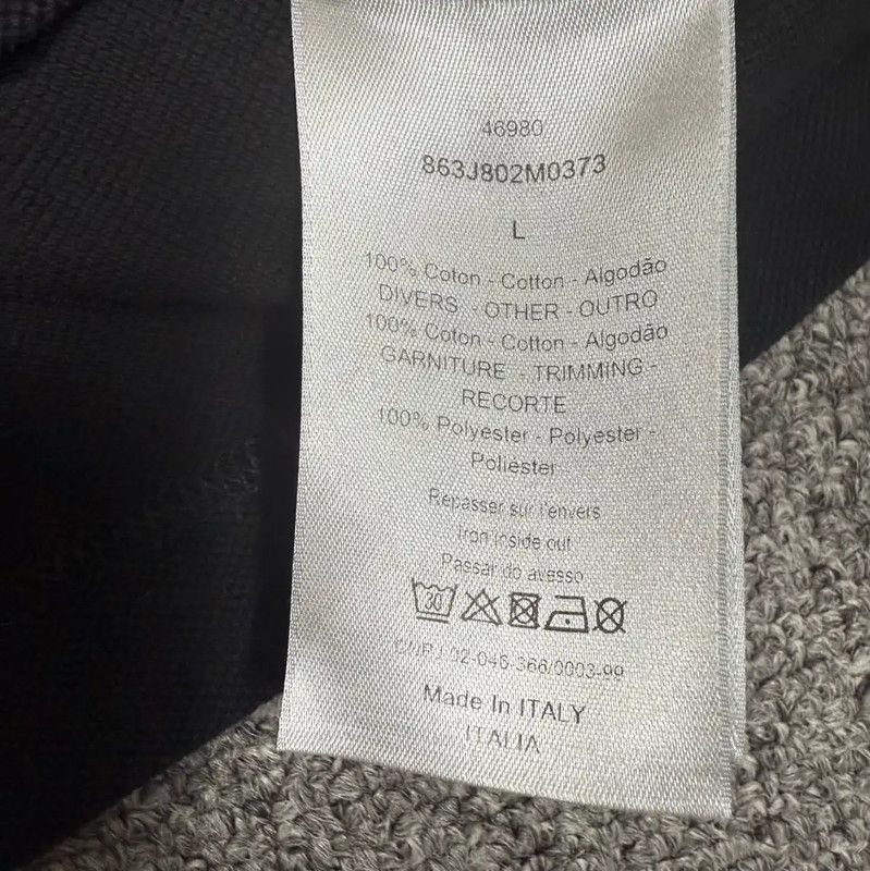 Dior Dior Black Cotton Men's Polo Shirt 0089 Size US M / EU 48-50 / 2 - 4 Thumbnail