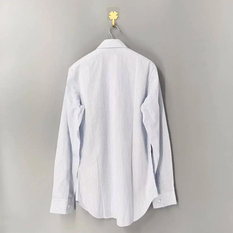 Dior Dior Blue Cotton Long Sleeve Shirt 0089 Size US M / EU 48-50 / 2 - 2 Thumbnail