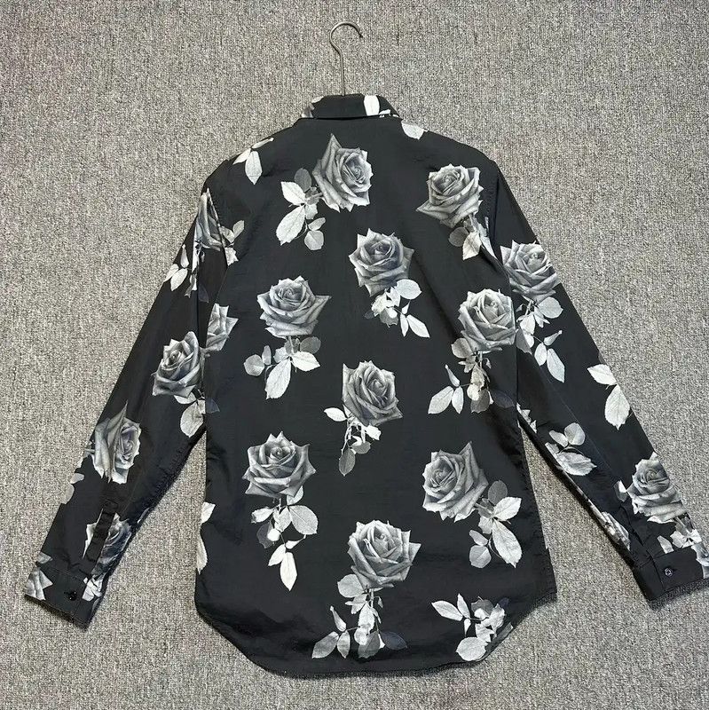 Dior Dior Black Floral Long Sleeve Shirt for Men 0089 Size US L / EU 52-54 / 3 - 3 Thumbnail