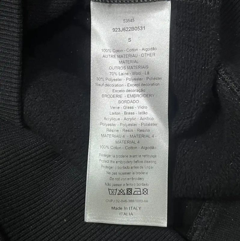 Dior Dior Black Long Sleeve Sweatshirt for Men 0089 Size US S / EU 44-46 / 1 - 4 Thumbnail