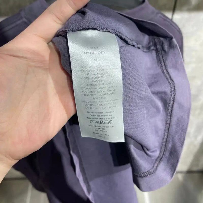 Dior Dior Purple Cotton XL Men's T-Shirt 0089 Size US XL / EU 56 / 4 - 5 Thumbnail