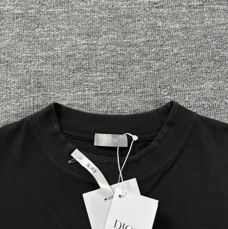 Dior Dior Black Cotton Men's T-Shirt 0089 Size US L / EU 52-54 / 3 - 3 Thumbnail