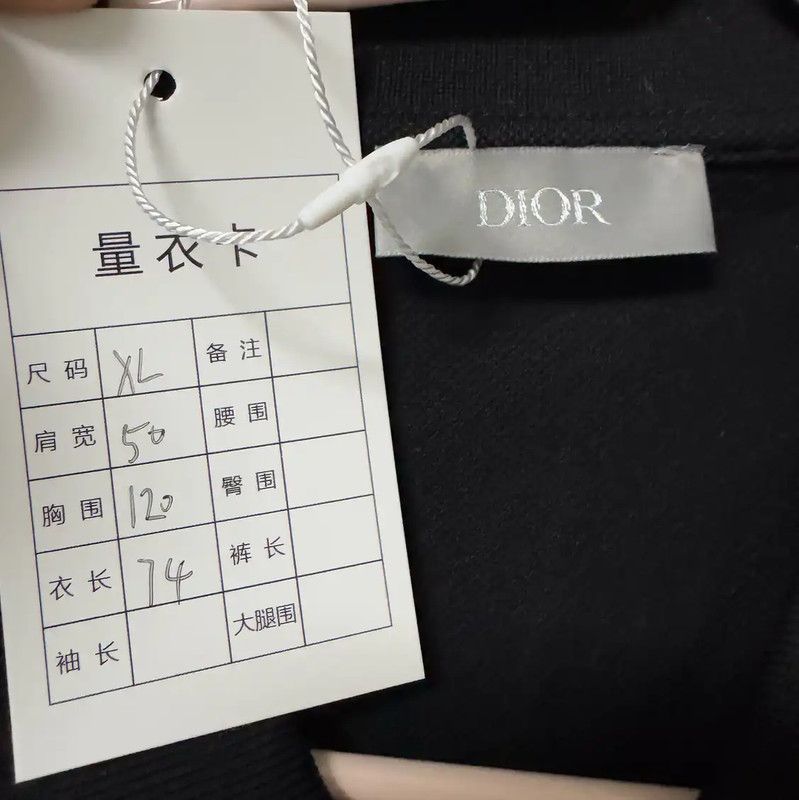 Dior Dior Black Cotton Polo Shirt for Men 0089 Size US XL / EU 56 / 4 - 4 Thumbnail