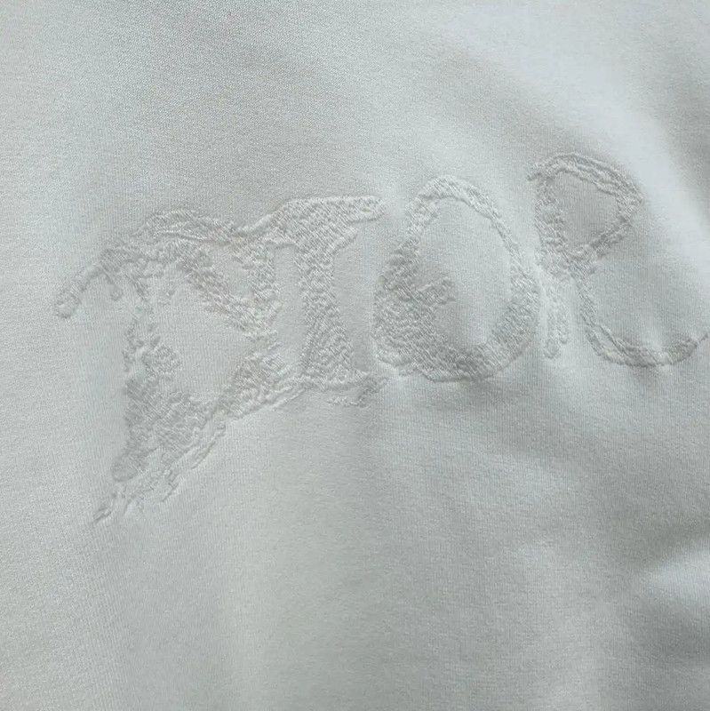 Dior Dior Men's Long Sleeve White Sweatshirt 0089 Size US XL / EU 56 / 4 - 6 Thumbnail