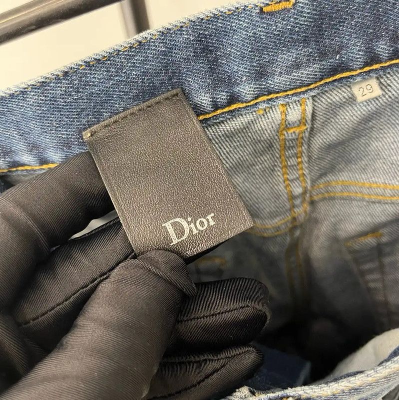 Dior Dior Blue Cotton Men's Casual Pants 0089 Size US 26 / EU 42 - 3 Thumbnail