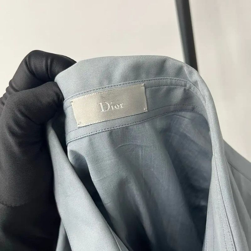 Dior Dior Blue Cotton Long Sleeve Shirt 0089 Size US XS / EU 42 / 0 - 3 Thumbnail