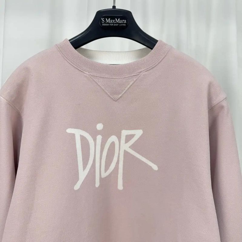 Dior Dior Pink Cotton Logo Long Sleeve Sweatshirt 0089 Size US XS / EU 42 / 0 - 3 Thumbnail