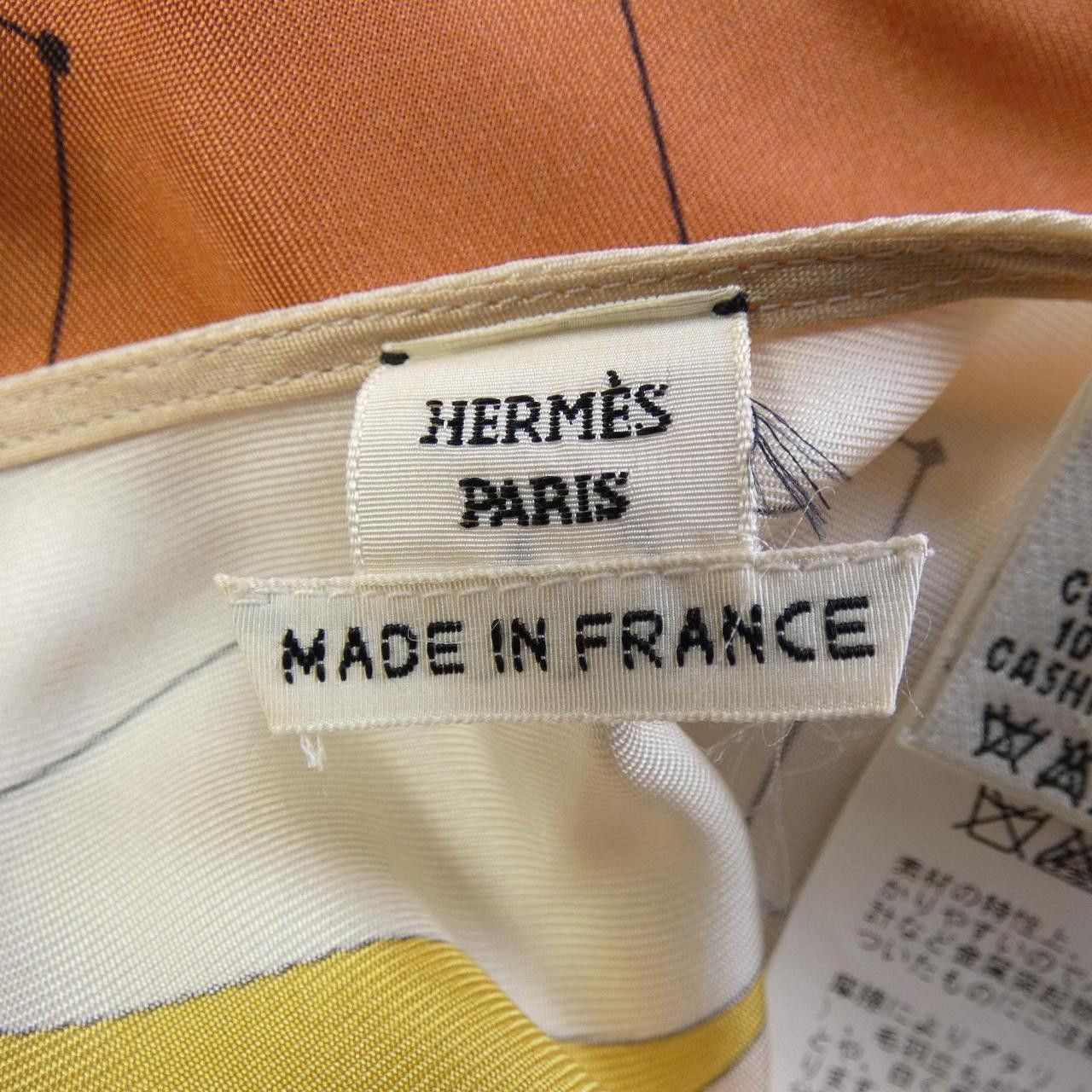 Hermes Hermes Hermes Twill Reine Silk Cotton Cashmere Top Cotton Tops DUTY FREE for USA Size ONE SIZE - 4 Thumbnail