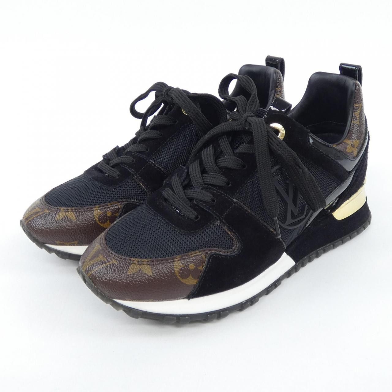 Louis Vuitton Louis Vuitton Louis Vuitton Run Away Line Suede Calf Leather Patent Monogram Canvas Sneakers Suede Shoes DUTY FREE for USA Size ONE SIZE - 3 Thumbnail