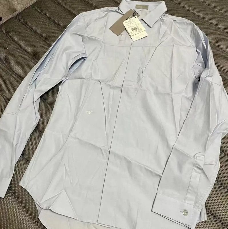 Dior Dior Men’s Light Blue Embroidered Shirt 0089 Size US S / EU 44-46 / 1 - 6 Thumbnail