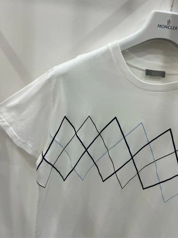 Dior Dior White Cotton Short Sleeve T-Shirt 0089 Size US XL / EU 56 / 4 - 4 Thumbnail