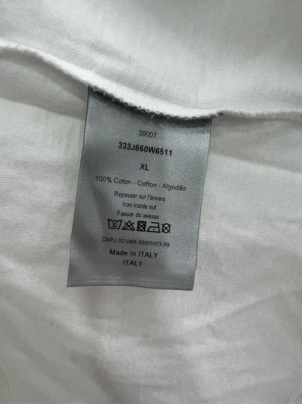 Dior Dior White Cotton Short Sleeve T-Shirt 0089 Size US XL / EU 56 / 4 - 6 Thumbnail