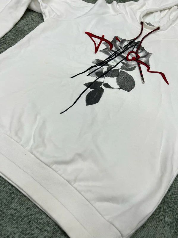 Dior Dior Men's White Cotton Embroidered Hoodie 0089 Size US M / EU 48-50 / 2 - 6 Thumbnail