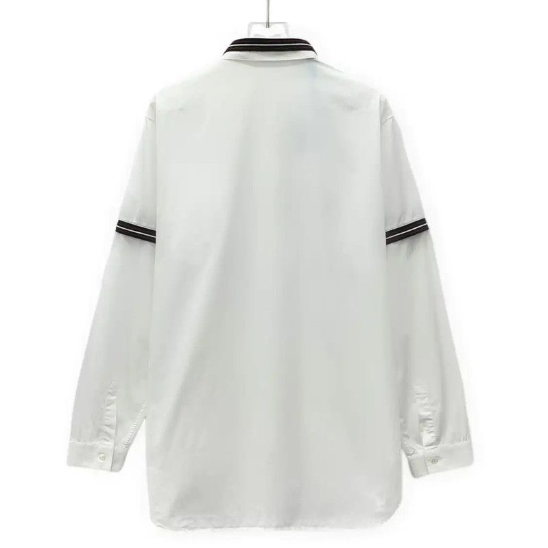 Dior Dior White Cotton Long Sleeve Men's Shirt 0089 Size US M / EU 48-50 / 2 - 2 Thumbnail