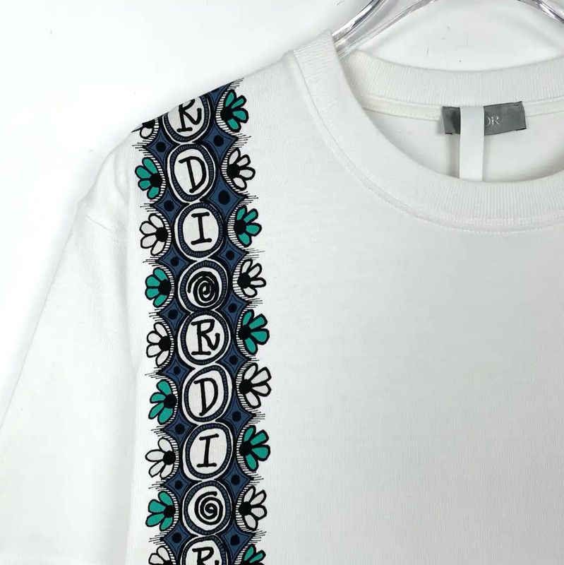 Dior Dior Men's White Cotton T-Shirt 0089 Size US S / EU 44-46 / 1 - 3 Thumbnail