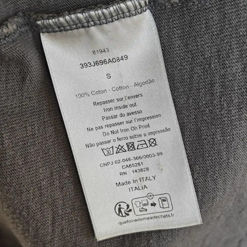 Dior Dior Gray Cotton Men's T-Shirt 0089 Size US S / EU 44-46 / 1 - 5 Thumbnail