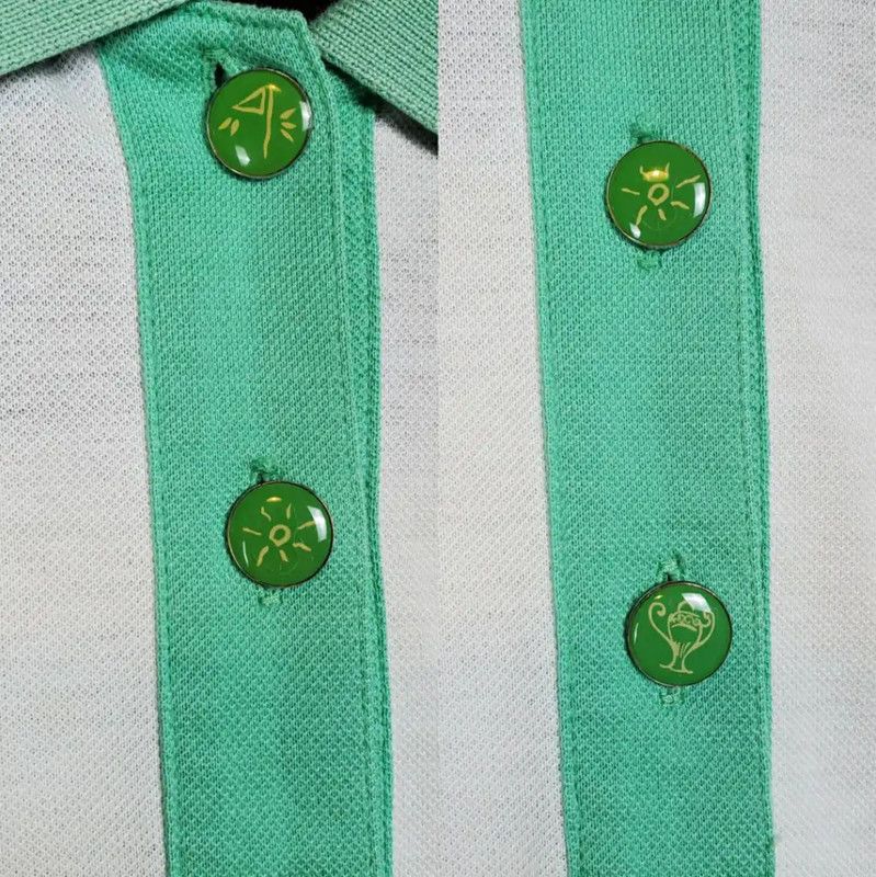 Dior Dior White Cotton Men's Polo with Green Accents 0089 Size US M / EU 48-50 / 2 - 6 Thumbnail