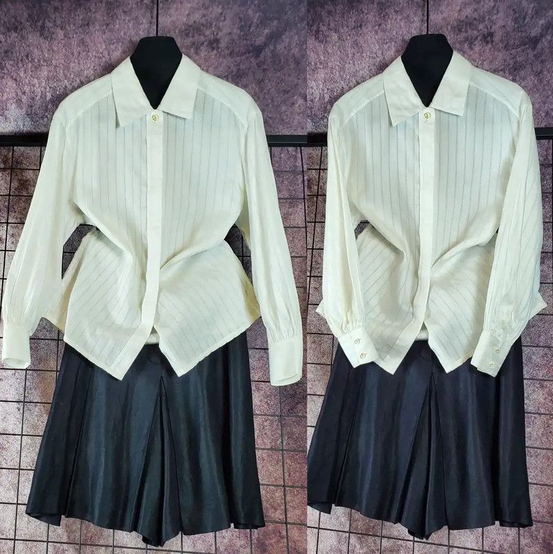 Dior Dior White Cotton Embroidered Logo Long Sleeve Shirt 0089 Size US M / EU 48-50 / 2 - 2 Thumbnail