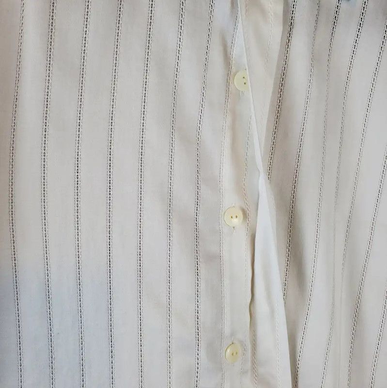 Dior Dior White Cotton Embroidered Logo Long Sleeve Shirt 0089 Size US M / EU 48-50 / 2 - 10 Thumbnail