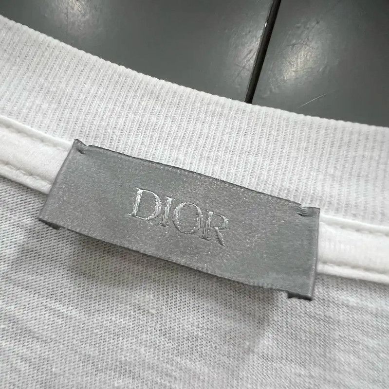Dior Dior White Short Sleeve Cotton T-Shirt 0089 Size US L / EU 52-54 / 3 - 2 Thumbnail