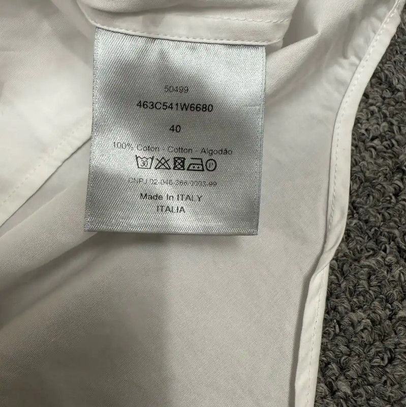 Dior Dior White Cotton Long Sleeve Shirt for Men 0089 Size US M / EU 48-50 / 2 - 4 Thumbnail