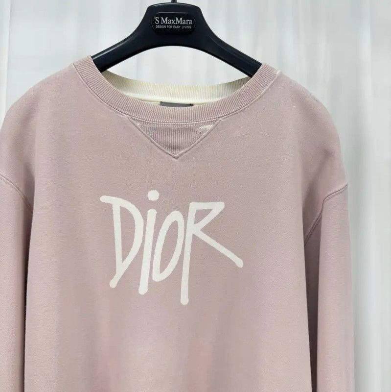 Dior Dior Logo Pink Cotton Long Sleeve Sweatshirt 0089 Size US M / EU 48-50 / 2 - 3 Thumbnail