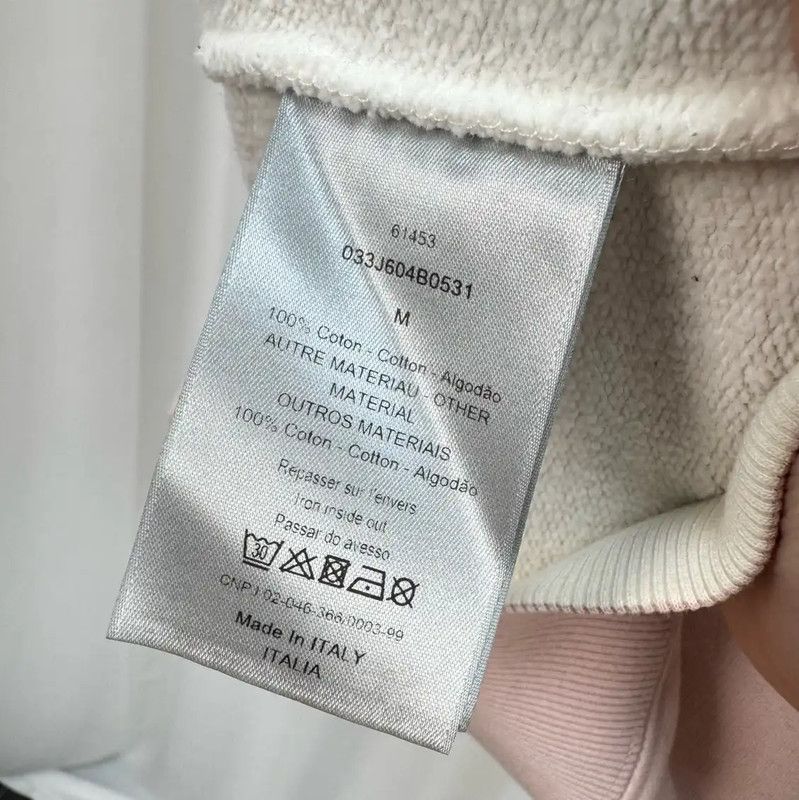 Dior Dior Logo Pink Cotton Long Sleeve Sweatshirt 0089 Size US M / EU 48-50 / 2 - 6 Thumbnail