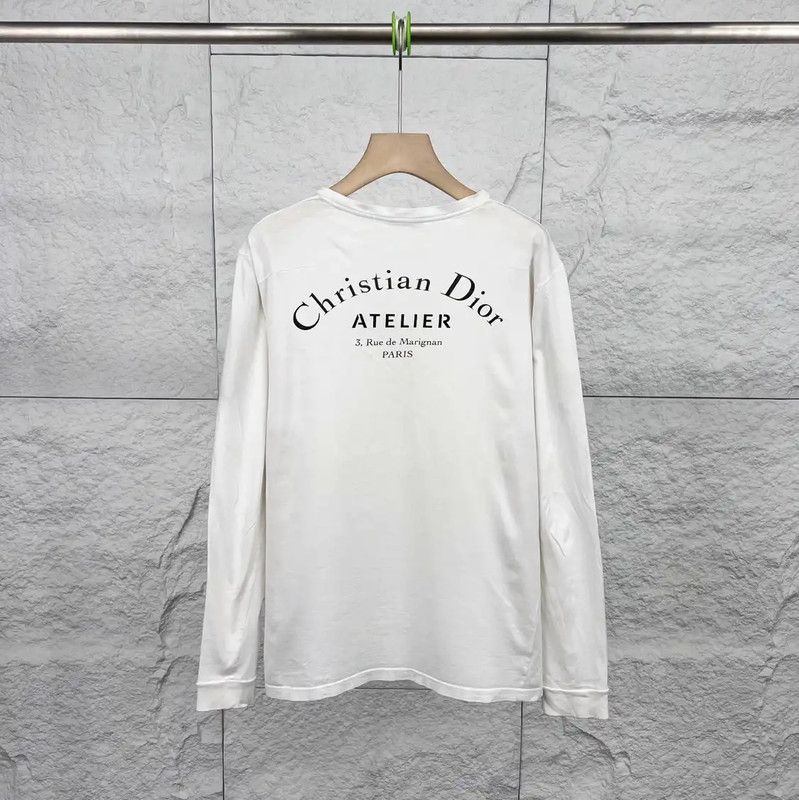 Dior Dior White Cotton Long Sleeve T-Shirt 0089 Size US S / EU 44-46 / 1 - 2 Thumbnail