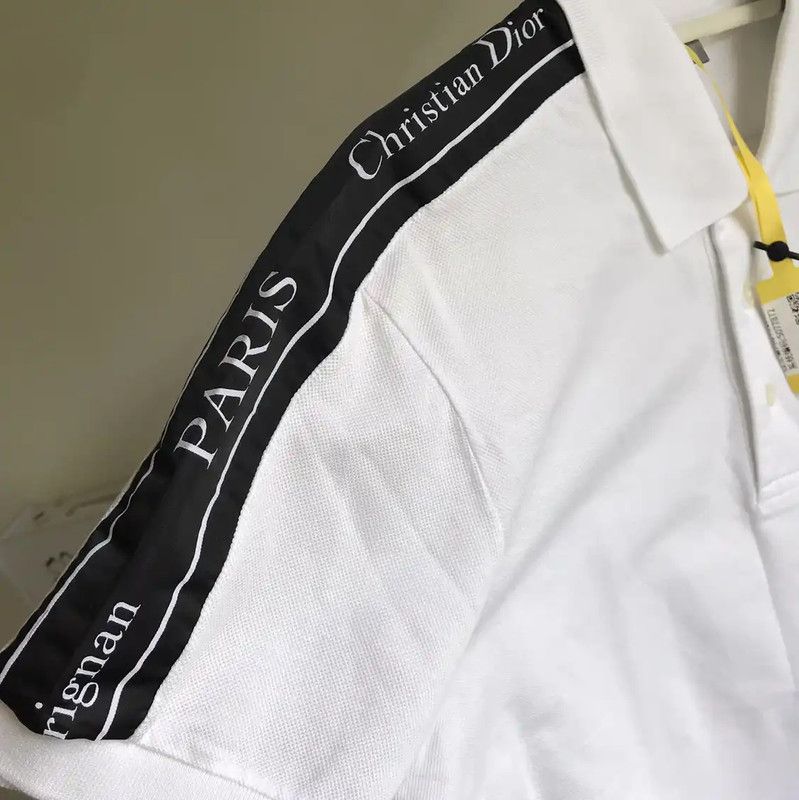 Dior Dior White Short Sleeve Polo Shirt for Men 0089 Size US S / EU 44-46 / 1 - 5 Thumbnail