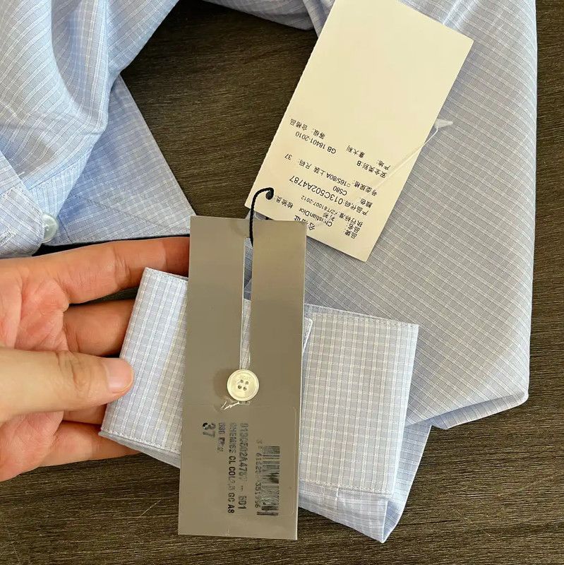 Dior Dior Light Blue Cotton Men's Shirt 0089 Size US S / EU 44-46 / 1 - 8 Thumbnail