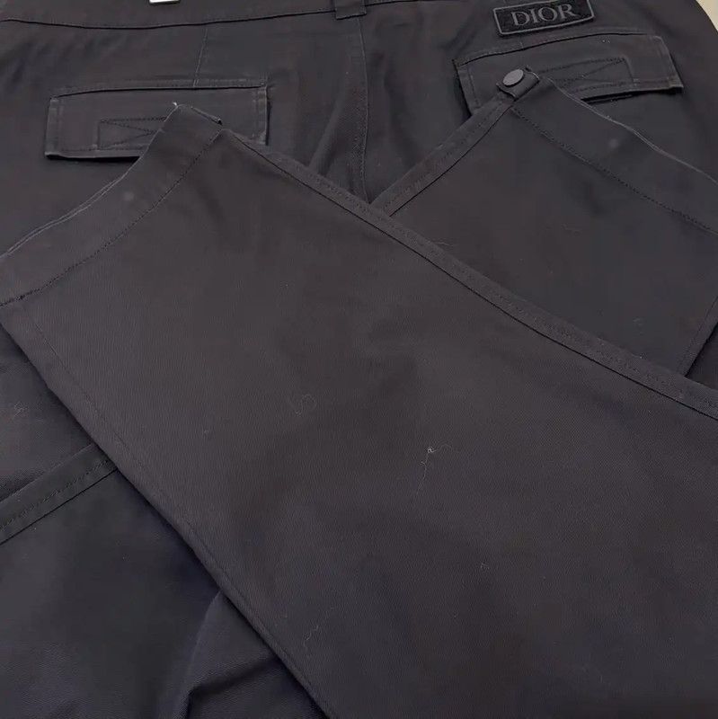 Dior Dior Casual Black Cotton Pants for Men 0089 Size US 42 / EU 58 - 3 Thumbnail