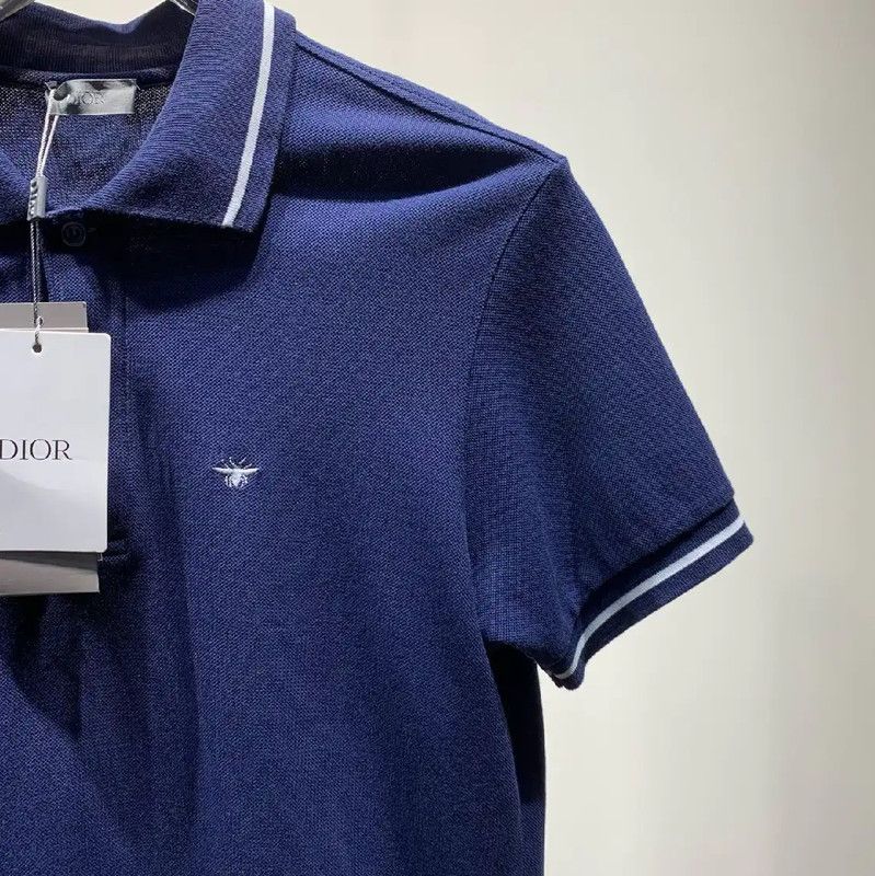 Dior Dior Men's Navy Cotton Polo Shirt 0089 Size US S / EU 44-46 / 1 - 2 Thumbnail