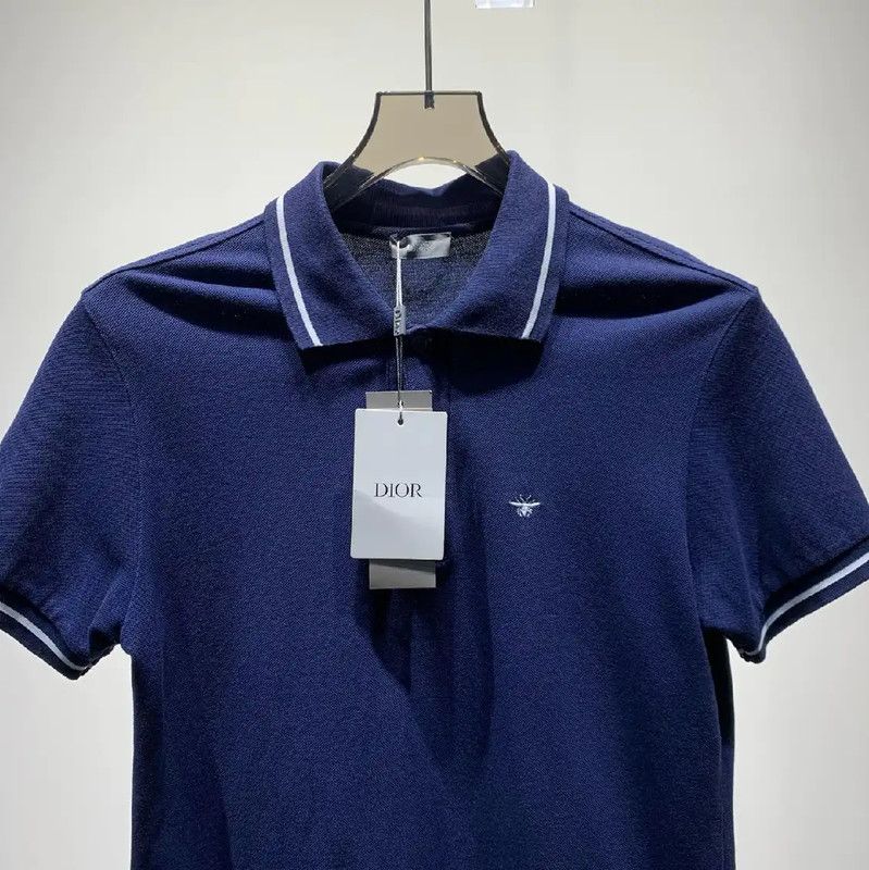 Dior Dior Men's Navy Cotton Polo Shirt 0089 Size US S / EU 44-46 / 1 - 4 Thumbnail