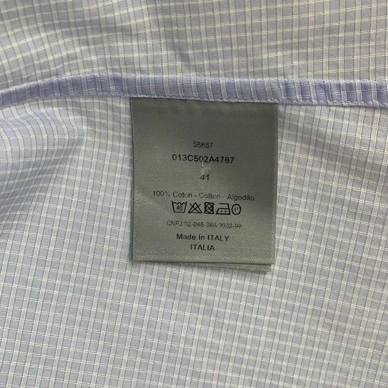 Dior Dior Blue Cotton Long Sleeve Shirt 0089 Size US M / EU 48-50 / 2 - 7 Thumbnail