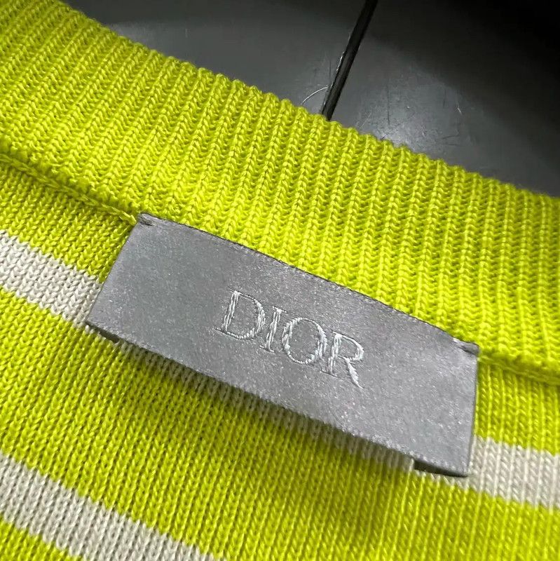 Dior Dior Men's Short Sleeve Summer Stripe T-Shirt 0089 Size US M / EU 48-50 / 2 - 2 Thumbnail