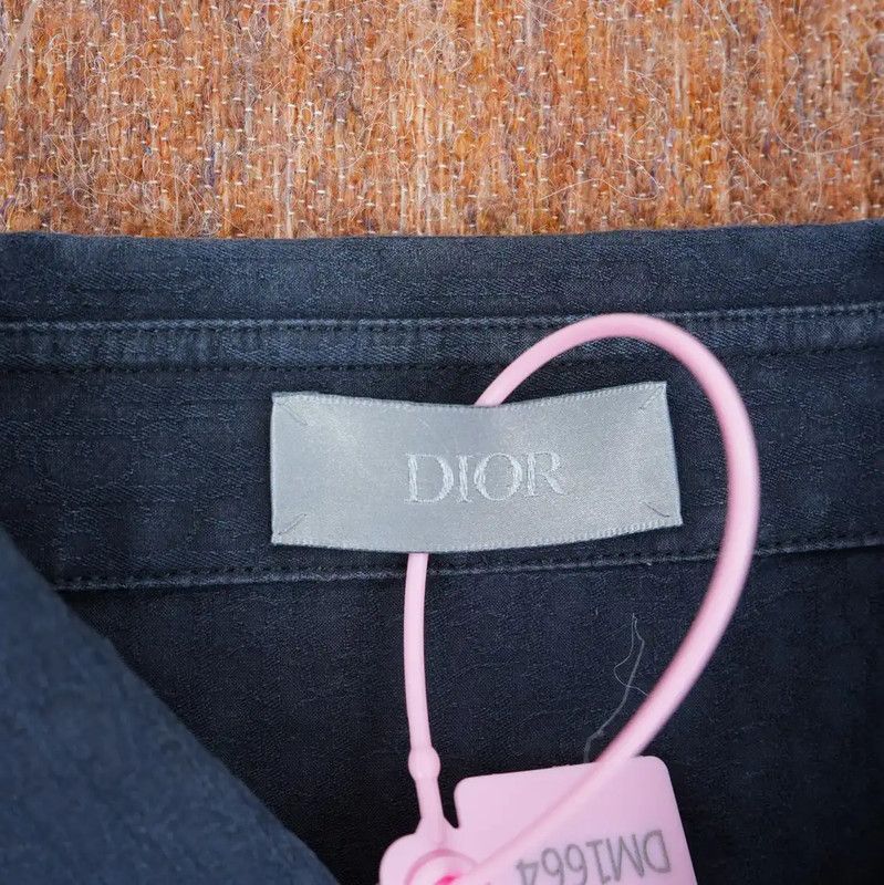 Dior Dior Logo Men's Dark Blue Shirt 0089 Size US M / EU 48-50 / 2 - 4 Thumbnail