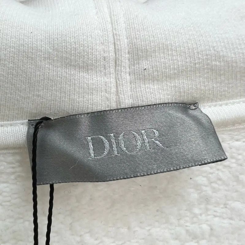 Dior Dior Logo White Long Sleeve Cotton Hoodie 0089 Size US M / EU 48-50 / 2 - 5 Thumbnail