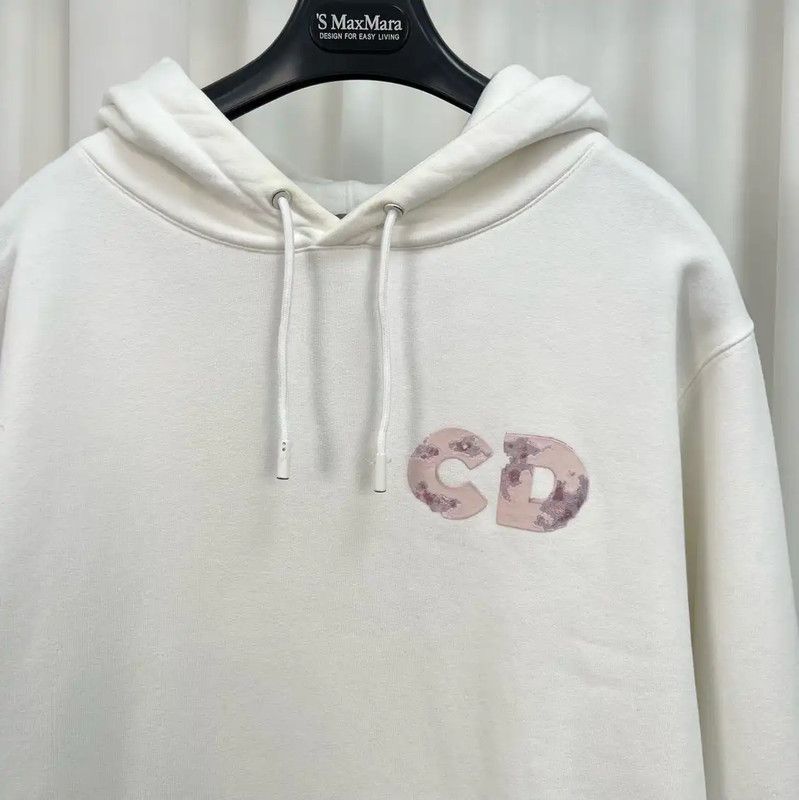 Dior Dior Logo White Long Sleeve Cotton Hoodie 0089 Size US M / EU 48-50 / 2 - 3 Thumbnail