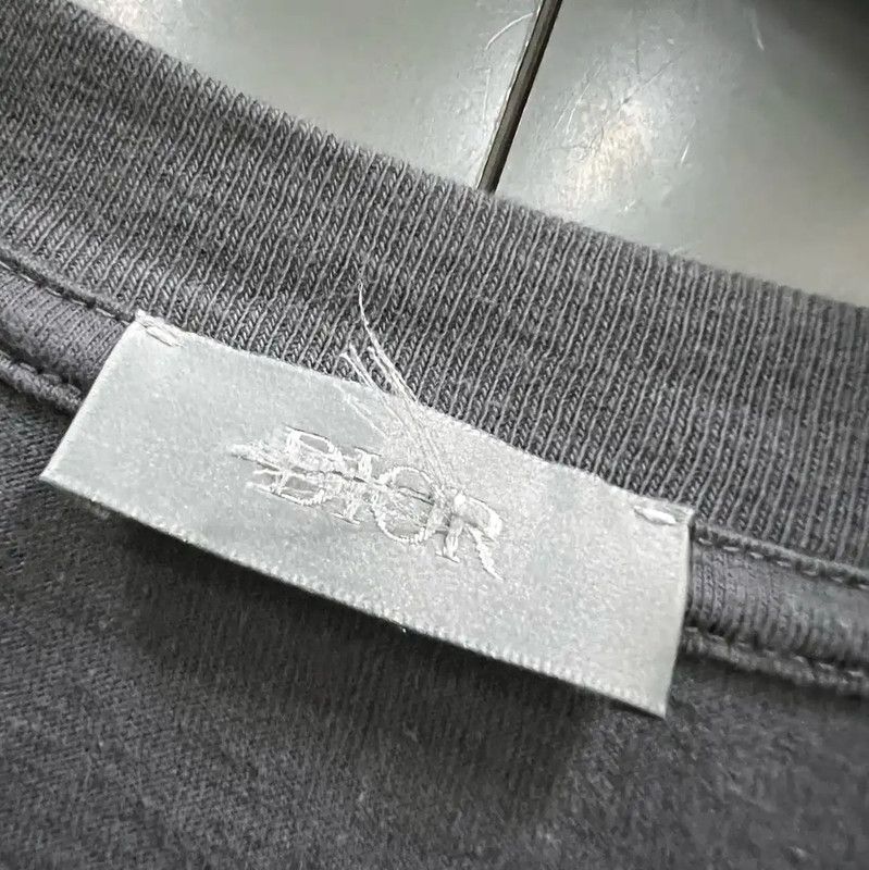 Dior Dior Men's Gray Cotton Short Sleeve T-Shirt 0089 Size US L / EU 52-54 / 3 - 2 Thumbnail