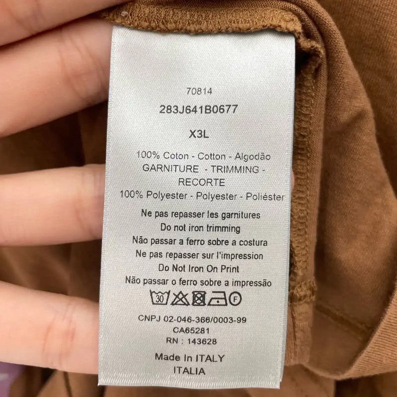 Dior Dior Brown Cotton Graphic T-Shirt for Men 0089 Size US XXL / EU 58 / 5 - 4 Thumbnail
