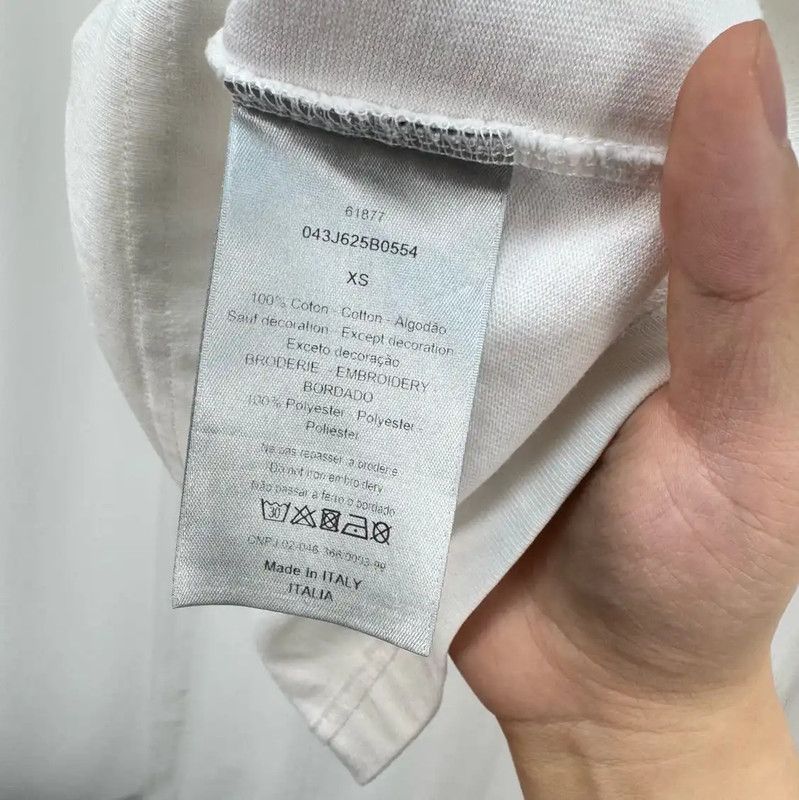 Dior Dior Summer White Embroidered Logo T-Shirt 0089 Size US XS / EU 42 / 0 - 6 Thumbnail
