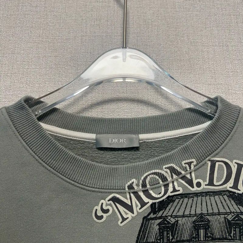 Dior Dior Men's Light Gray Cotton Sweatshirt 0089 Size US M / EU 48-50 / 2 - 3 Thumbnail