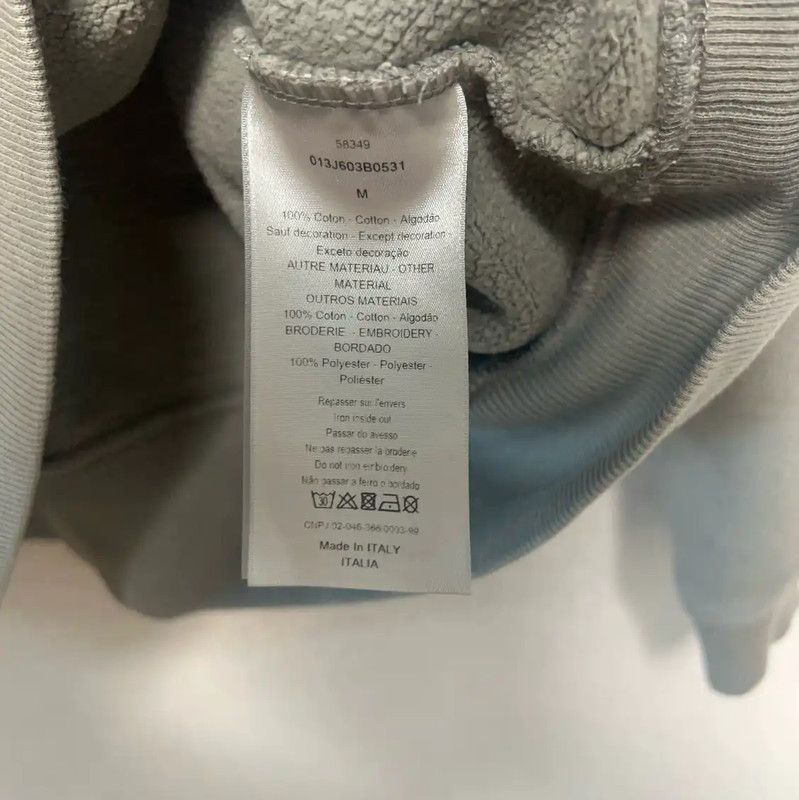 Dior Dior Men's Light Gray Cotton Sweatshirt 0089 Size US M / EU 48-50 / 2 - 5 Thumbnail