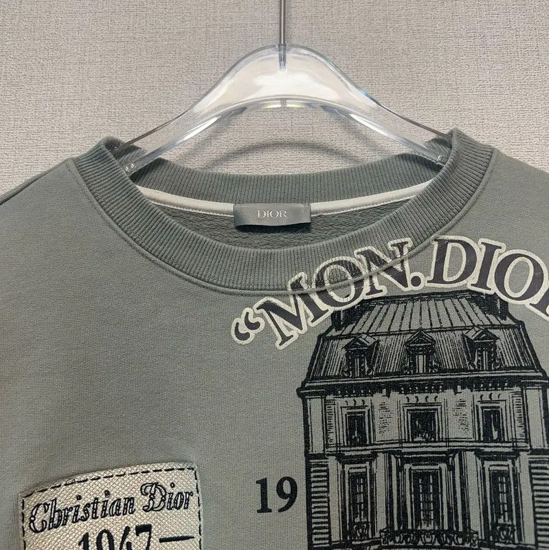 Dior Dior Men's Light Gray Cotton Sweatshirt 0089 Size US M / EU 48-50 / 2 - 4 Thumbnail