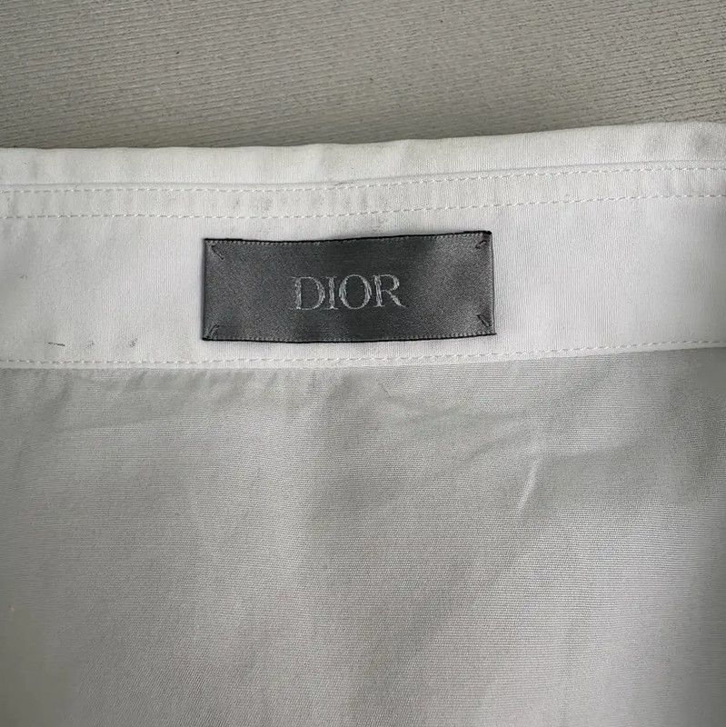 Dior Dior White Cotton Long Sleeve Men's Shirt 0089 Size US L / EU 52-54 / 3 - 3 Thumbnail