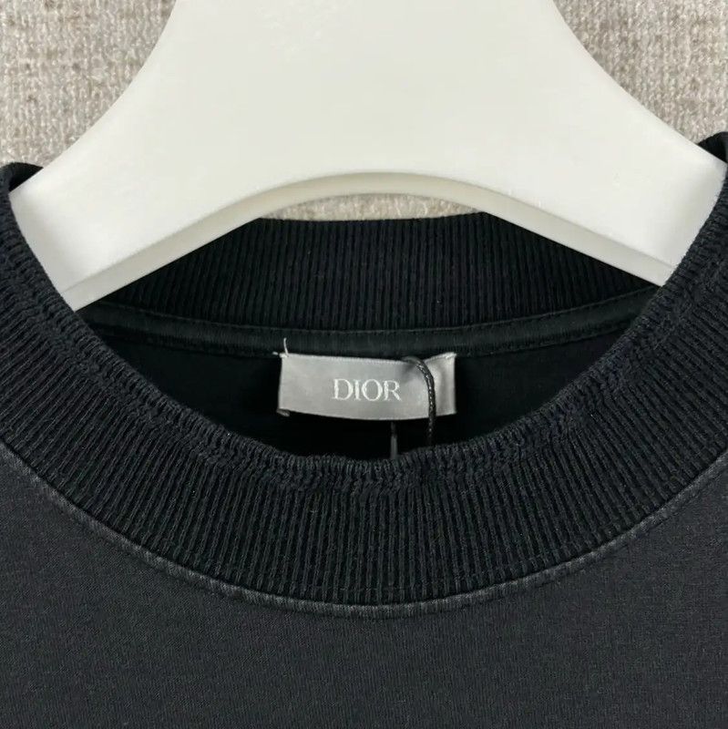Dior Dior Men's Embroidered Logo T-Shirt in Black 0089 Size US L / EU 52-54 / 3 - 4 Thumbnail