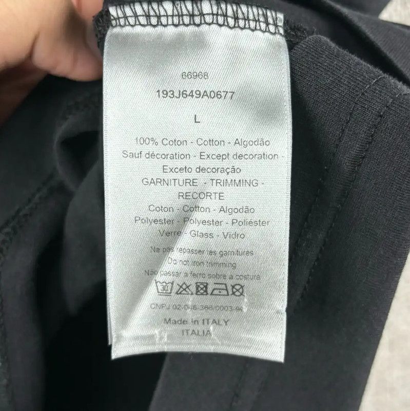 Dior Dior Men's Embroidered Logo T-Shirt in Black 0089 Size US L / EU 52-54 / 3 - 5 Thumbnail